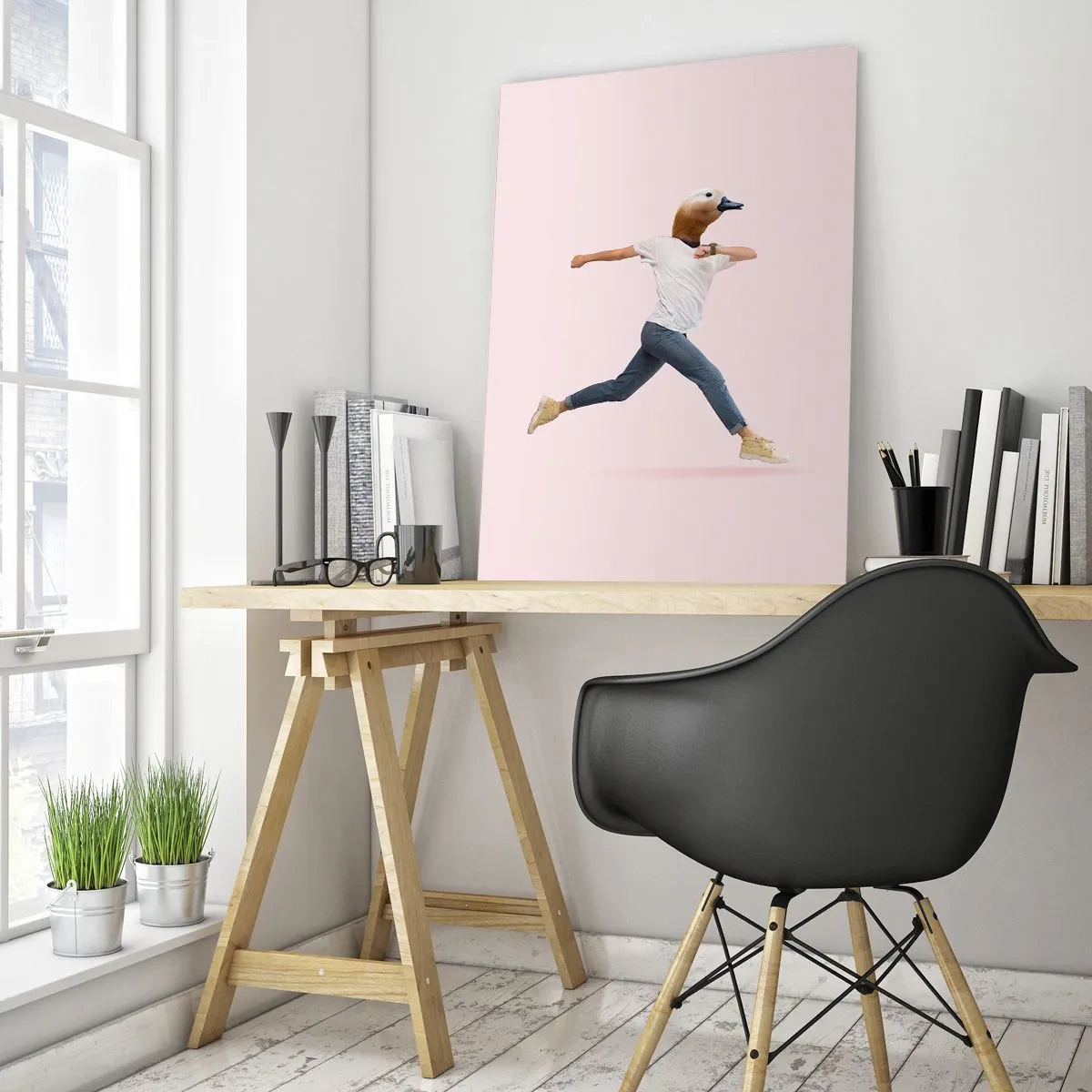 Obraz na skle - Štipka absurdity - 70x100 cm