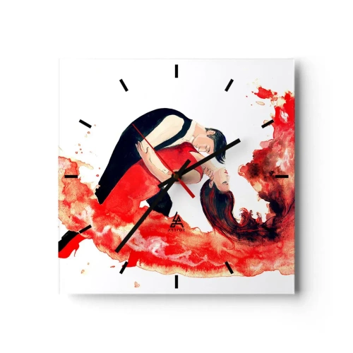 Nástenné hodiny - Tango - zmyselná vlna - 30x30 cm