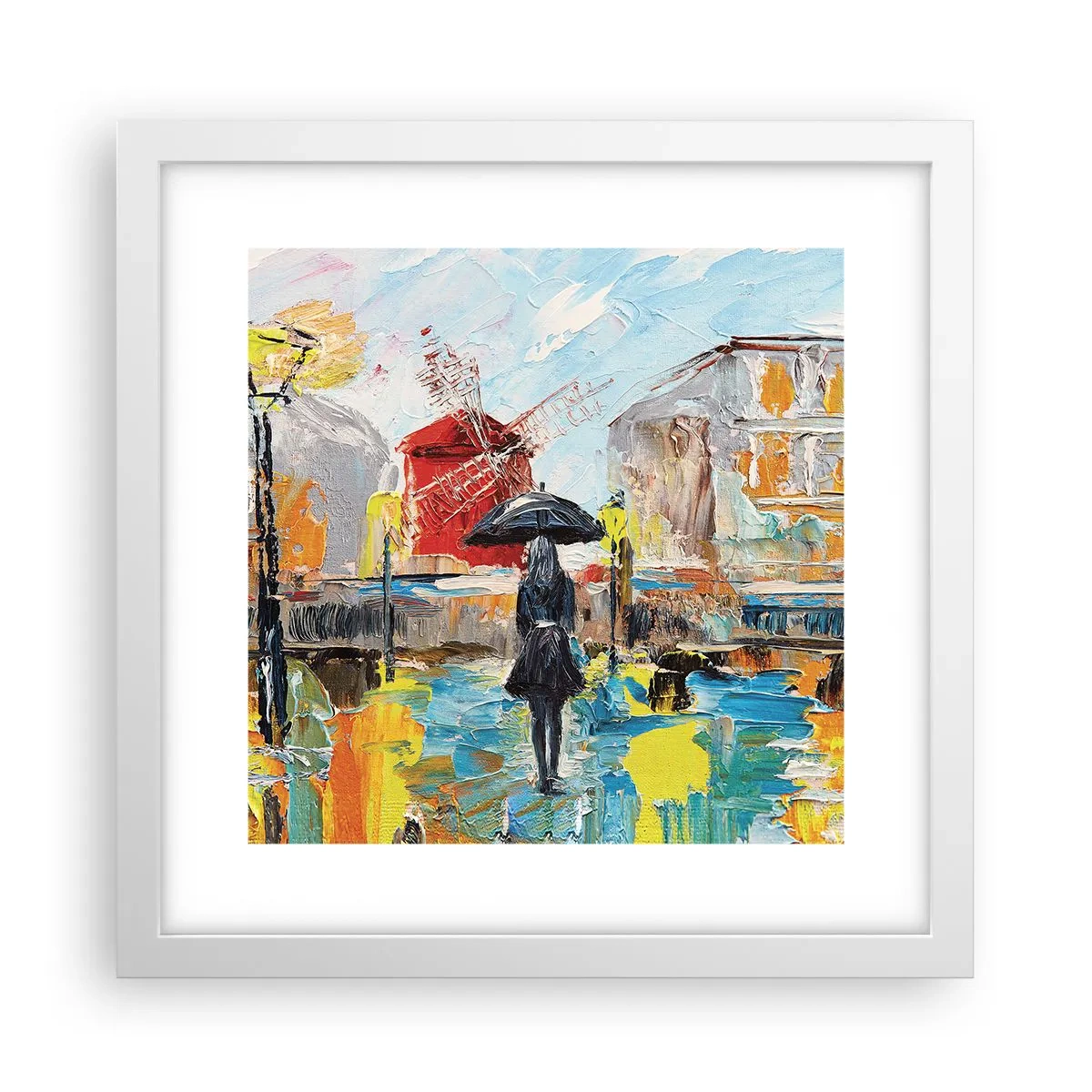 Plagát v bielom ráme - Parížske legendy - 30x30 cm