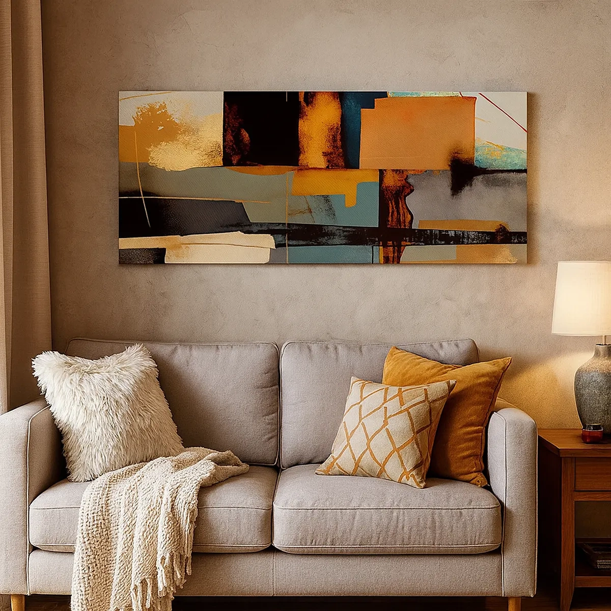 Obraz na plátne - Abstrakcia – svetlo a tieň - 30x30 cm