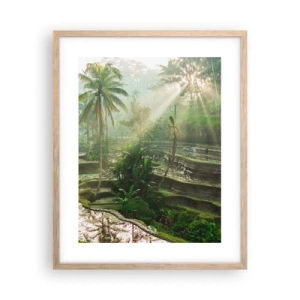 Plagát v ráme zo svetlého duba - Vyrastať na slnku - 40x50 cm