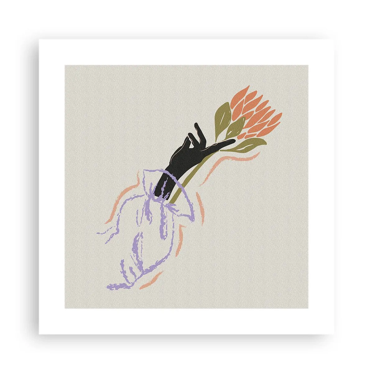 Plagát - Sesterský dotyk - 40x40 cm