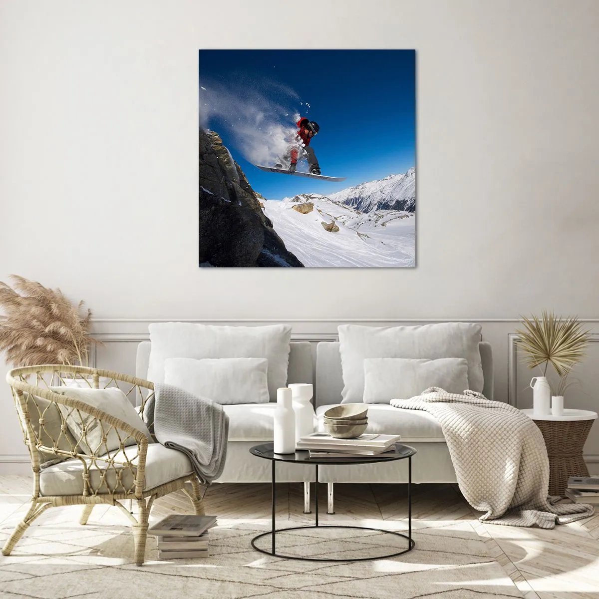 Obraz na skle - A stal si sa súčasťou priestoru - 70x70 cm