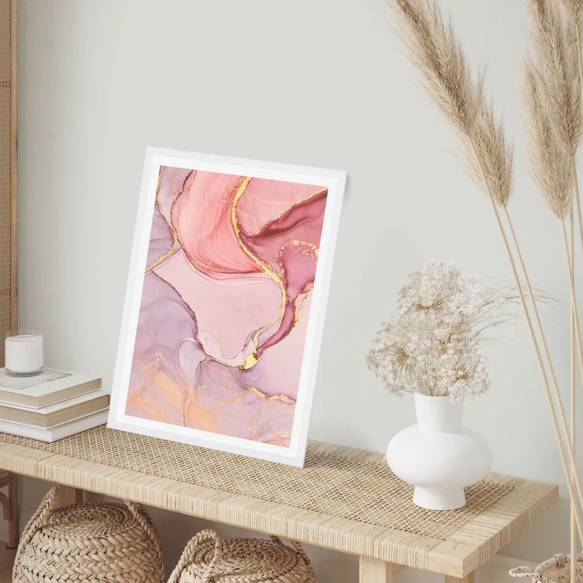 Plagát v bielom ráme - Maznanie farieb - 50x70 cm