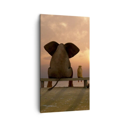 Obraz na plátne - Je skvelé spolu mlčať - 45x80 cm