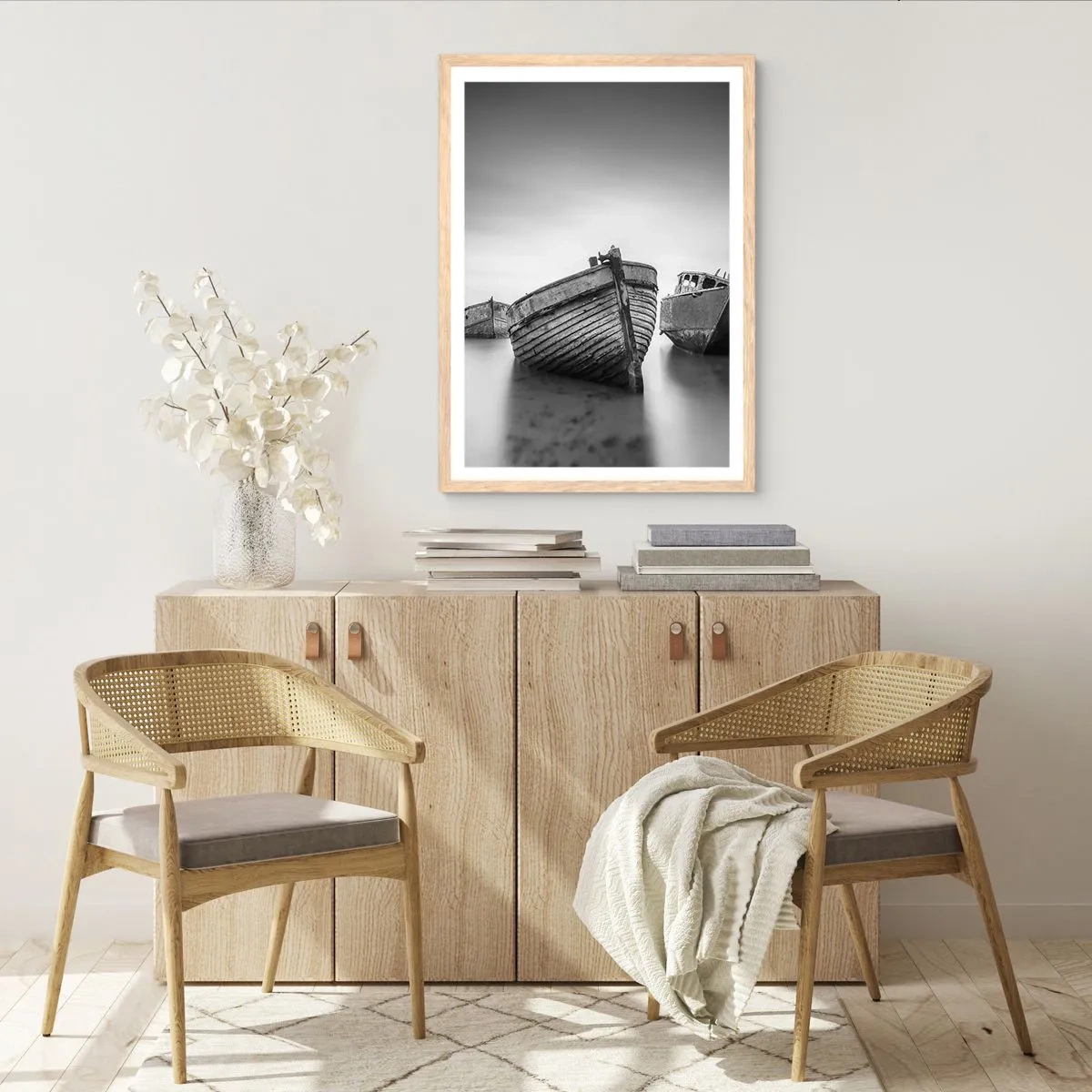 Plagát v ráme zo svetlého duba - Už iba spomienky... - 50x70 cm