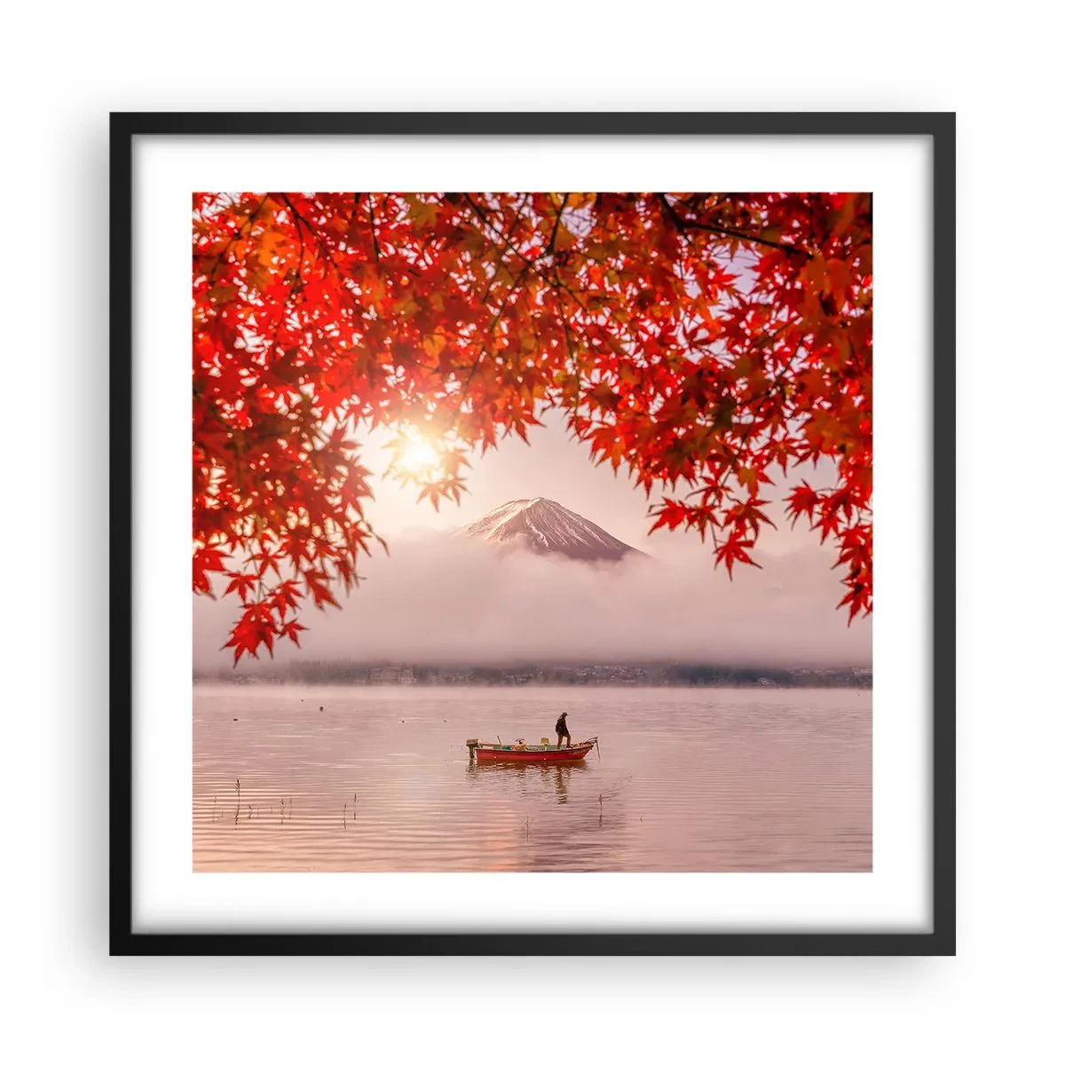 Plagát v čiernom ráme - V japonskom štýle - 50x50 cm