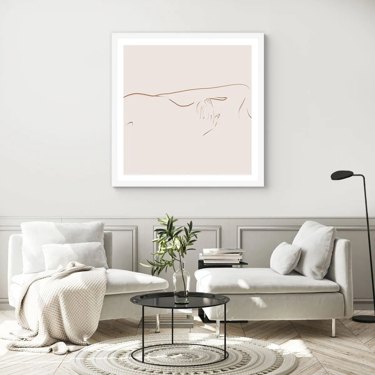 Plagát v bielom ráme - Tvar túžby - 60x60 cm