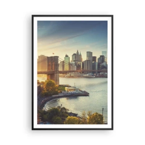 Plagát v čiernom ráme - Svitanie veľkomesta - 70x100 cm