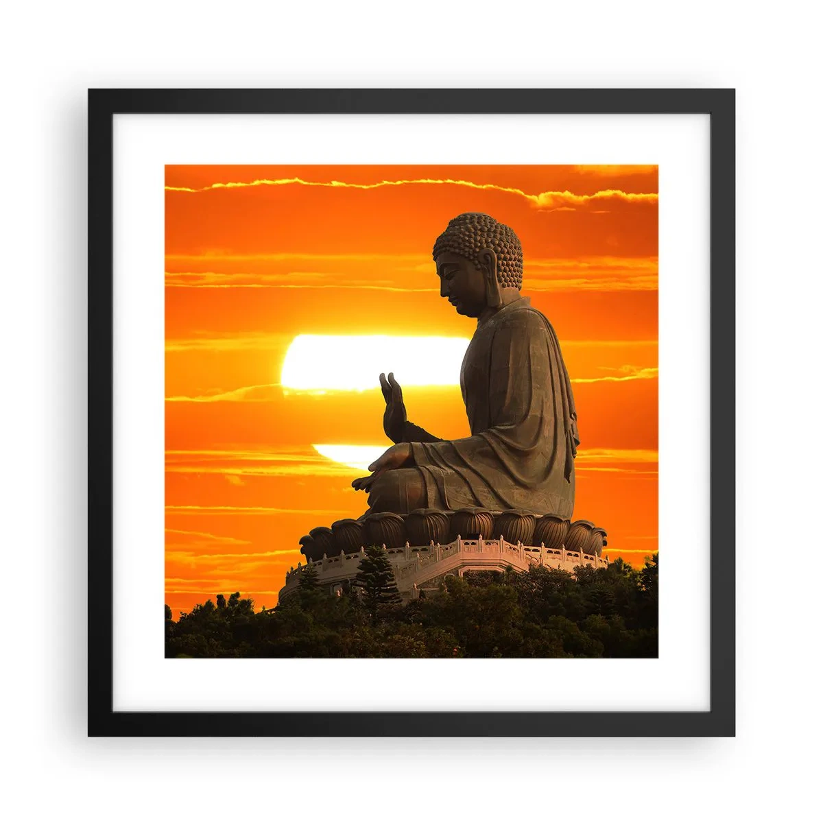 Plagát v čiernom ráme - Bez strachu zo sveta - 40x40 cm