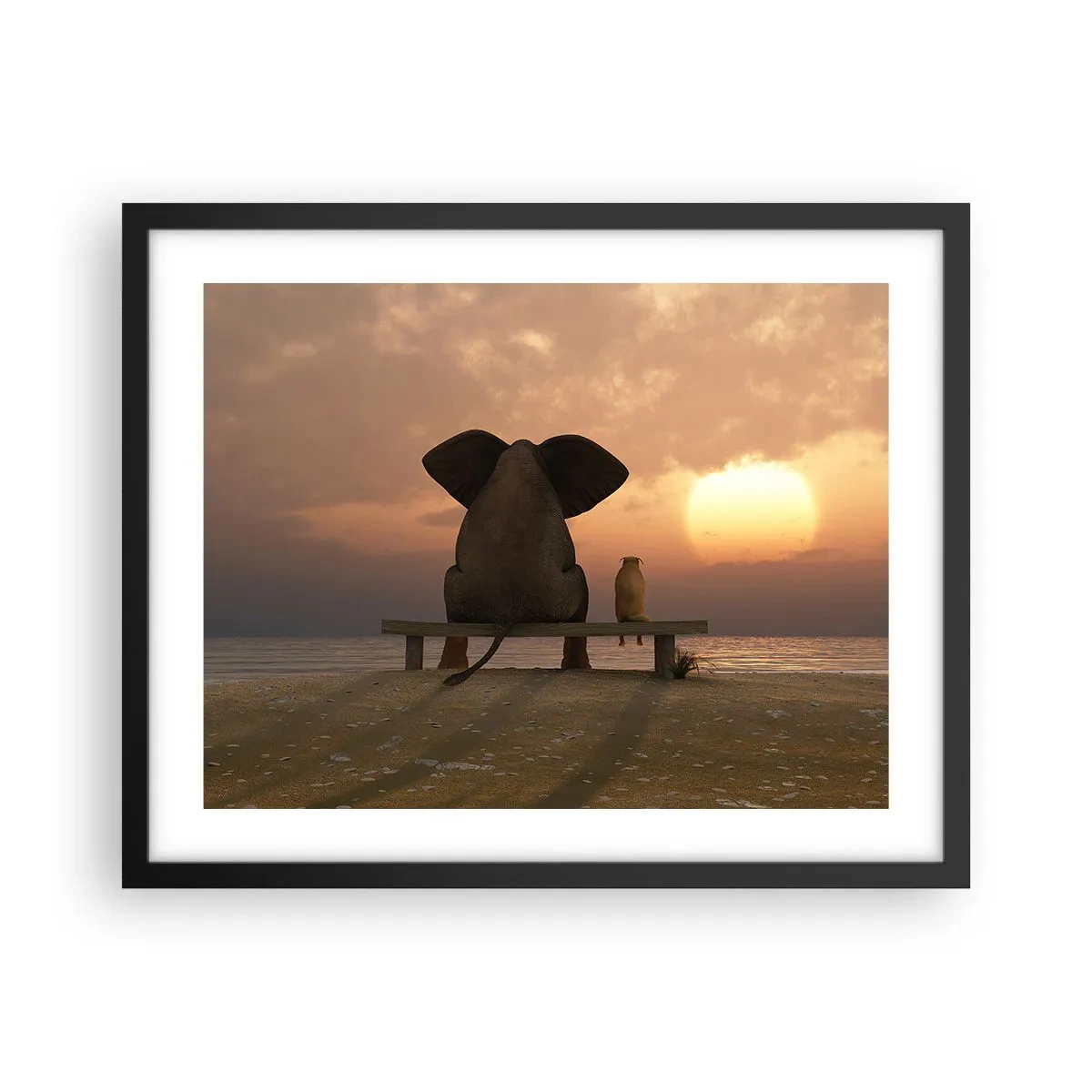 Plagát v čiernom ráme - Je skvelé spolu mlčať - 50x40 cm