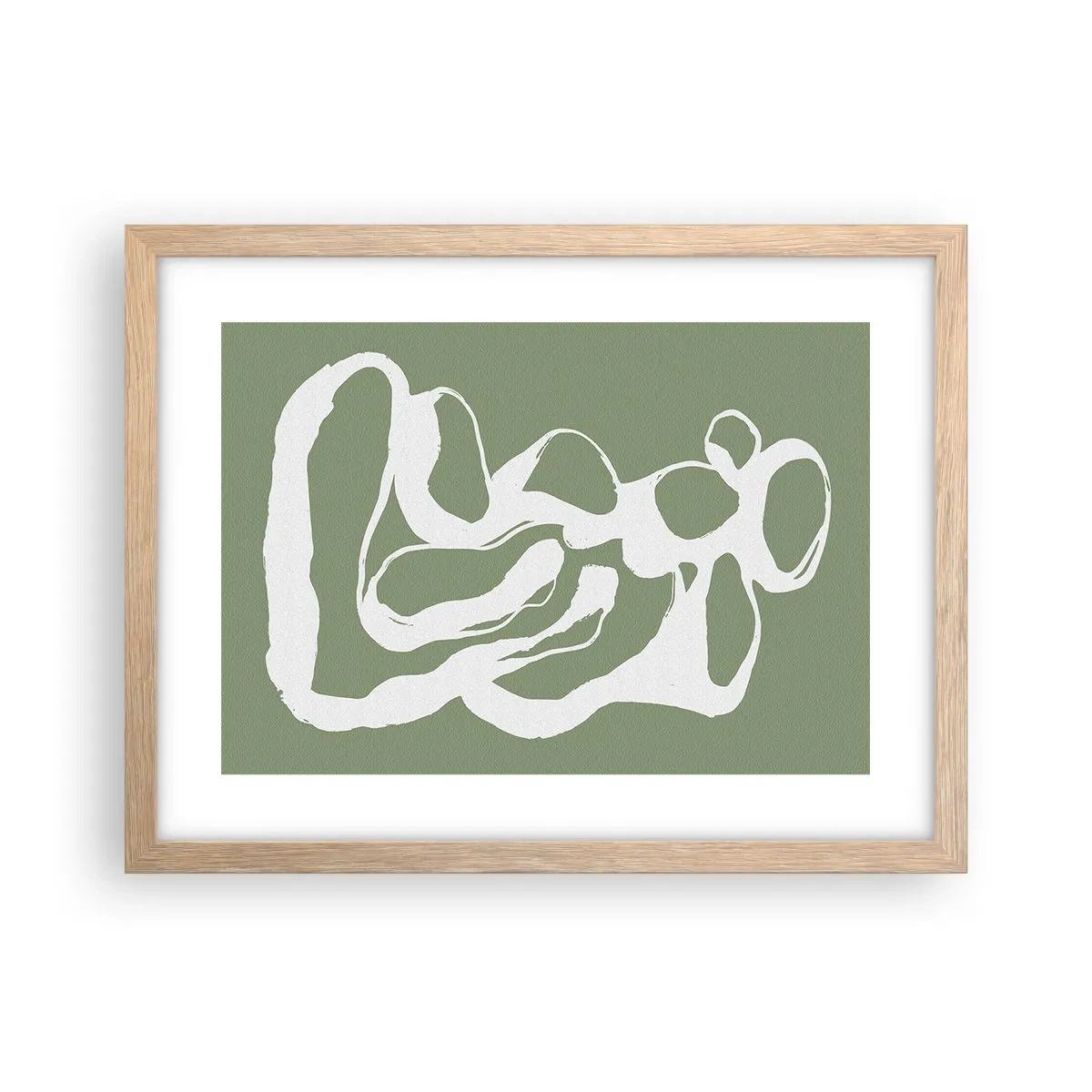 Plagát v ráme zo svetlého duba - Volanie priestoru - 40x30 cm