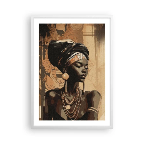 Plagát v bielom ráme - Africký majestát - 50x70 cm
