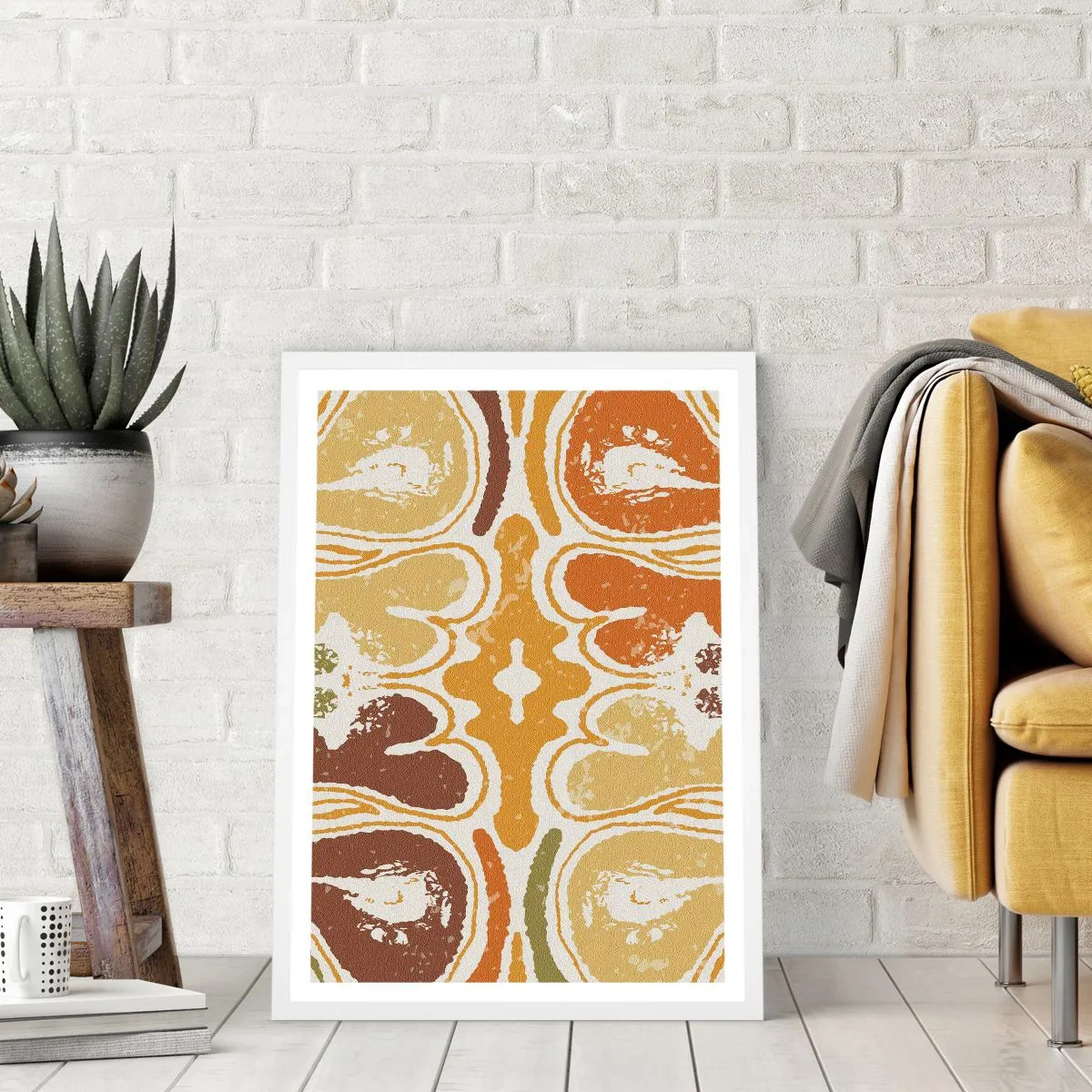 Plagát v bielom ráme - Sentimentálna abstrakcia - 61x91 cm