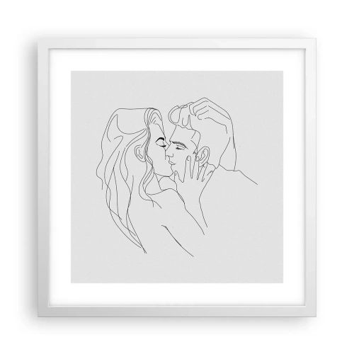 Plagát v bielom ráme - Jedným ťahom - 40x40 cm