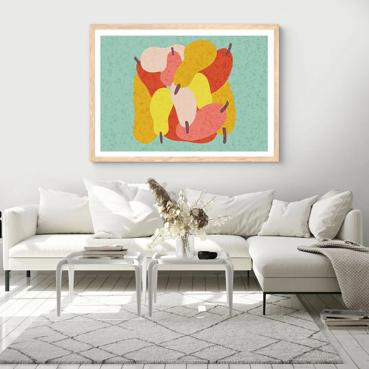 Plagát v ráme zo svetlého duba - Ochutnajte letné slnko - 50x40 cm