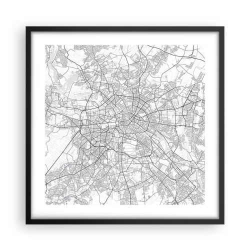 Plagát v čiernom ráme - Kvet Berlína - 50x50 cm