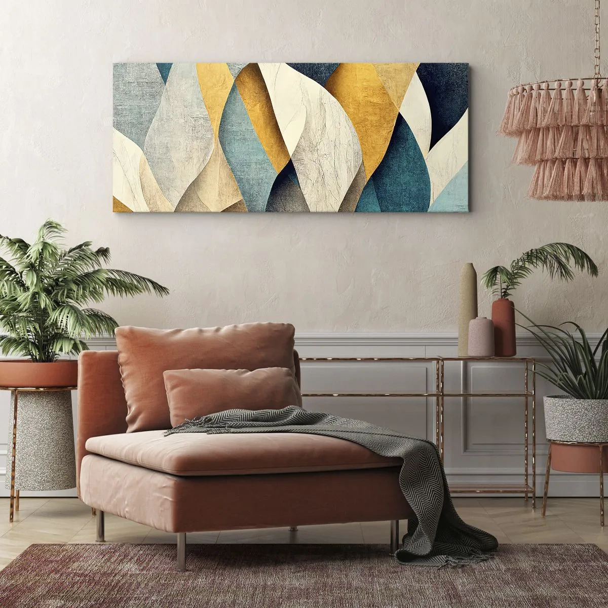 Obraz na plátne - Rytmus a vlnenie - 160x50 cm