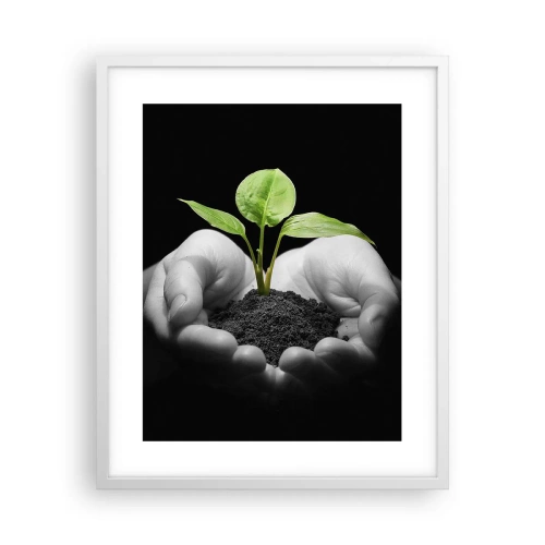 Plagát v bielom ráme - Milujem prírodu, chránim ju - 40x50 cm