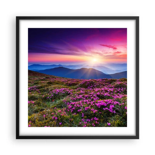 Plagát v čiernom ráme - Zavoňali svieže púčiky byliniek z obilných polí - 50x50 cm