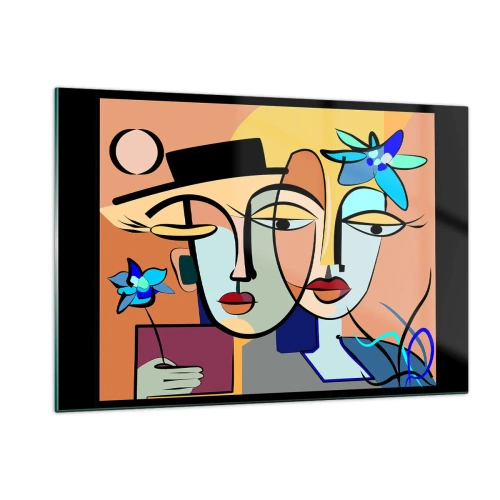Obraz na skle - Picassovo randez vous - 120x80 cm