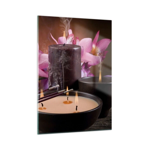 Obraz na skle - Očistiť myseľ, upokojiť telo - 50x70 cm