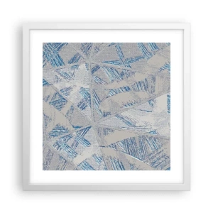 Plagát v bielom ráme - V šedo-modrom labyrinte - 40x40 cm