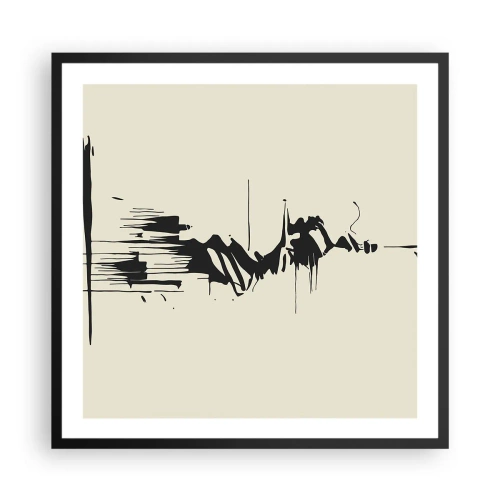 Plagát v čiernom ráme - Rýchla abstrakcia - 60x60 cm