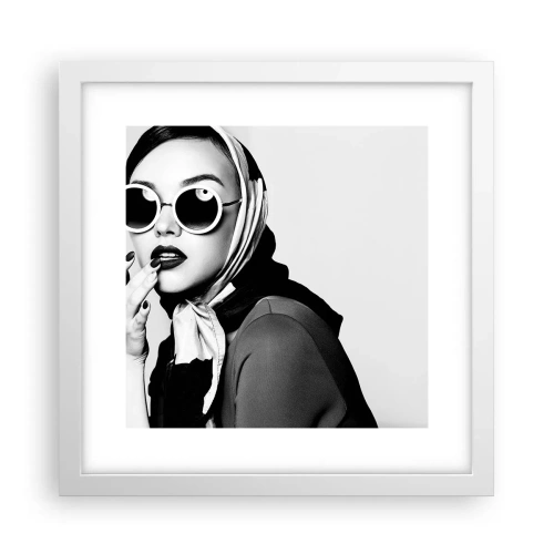 Plagát v bielom ráme - Pozdravy zo 60. rokov - 30x30 cm