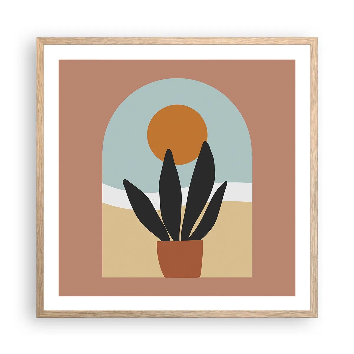 Plagát v ráme zo svetlého duba - Malé radosti - 60x60 cm