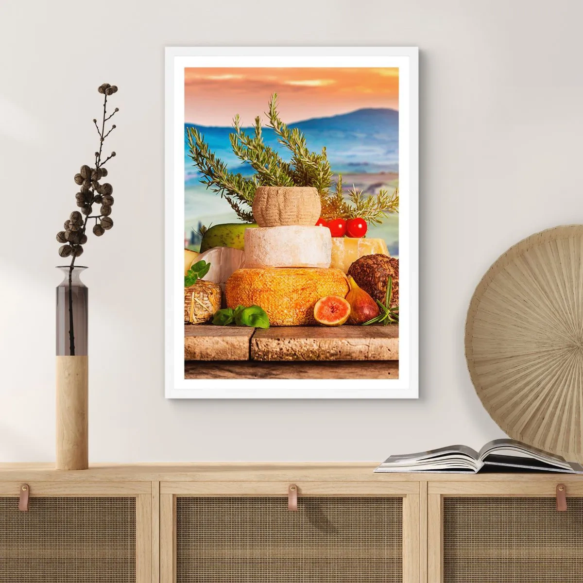 Plagát v bielom ráme - Talianska radosť zo života - 61x91 cm