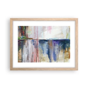 Plagát v ráme zo svetlého duba - Farebné dojmy a asociácie - 40x30 cm