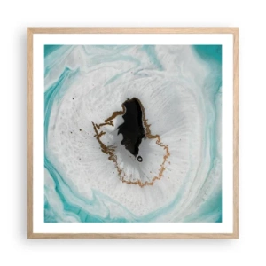 Plagát v ráme zo svetlého duba - Preniknúť dovnútra - 60x60 cm