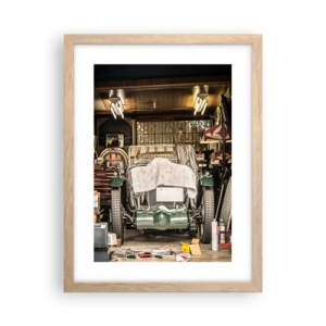 Plagát v ráme zo svetlého duba - Späť do minulosti - 30x40 cm