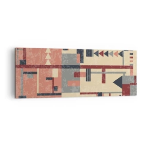 Obraz na plátne - Vodorovná a zvislá kombinácia - 140x50 cm
