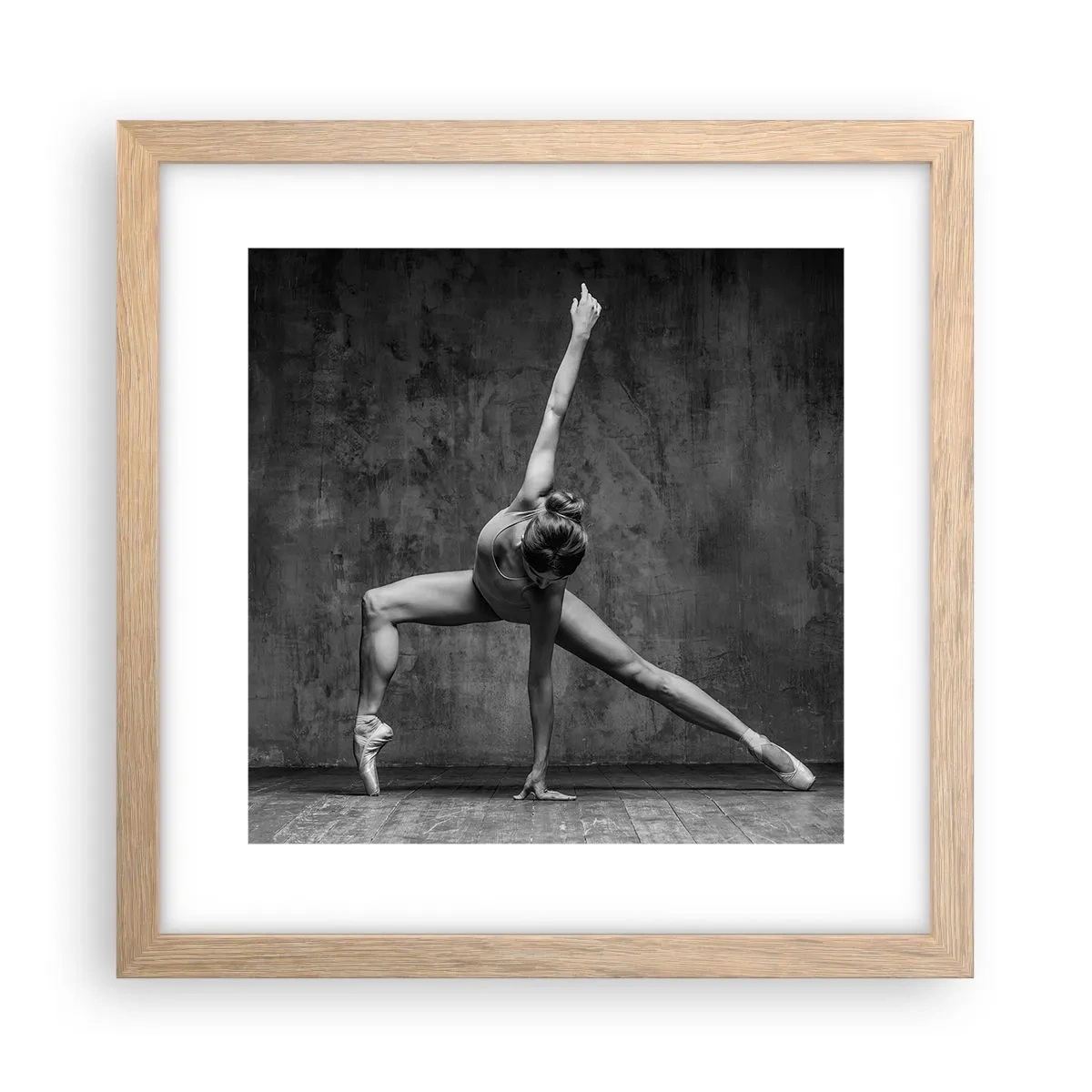 Plagát v ráme zo svetlého duba - Ideál rovnováhy - 30x30 cm