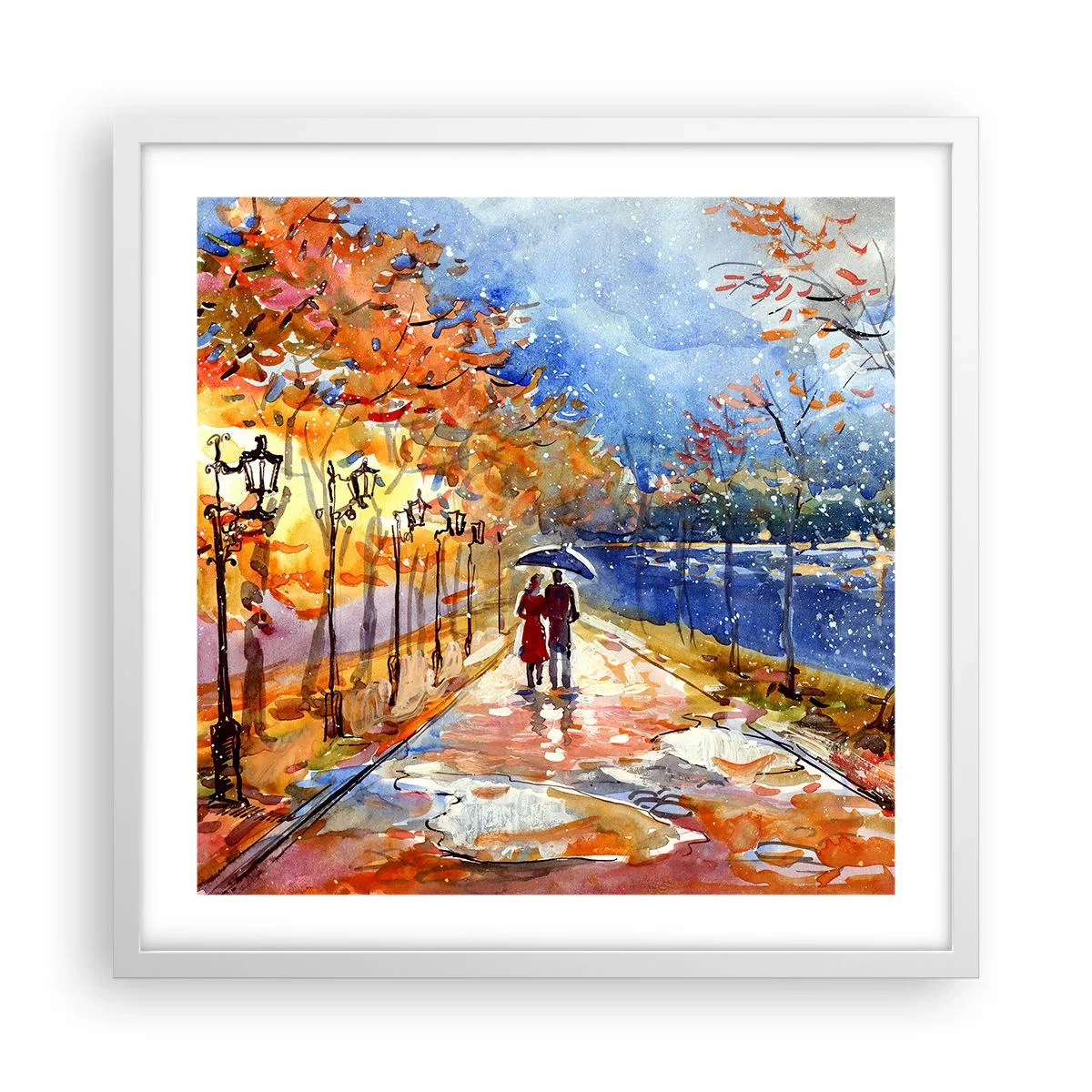 Plagát v bielom ráme - Spoločne k hranici času - 50x50 cm