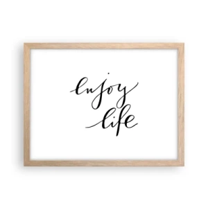 Plagát v ráme zo svetlého duba - Niet čo dodať… - 40x30 cm