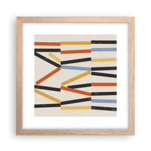 Plagát v ráme zo svetlého duba - Kompozícia na úrovni - 30x30 cm