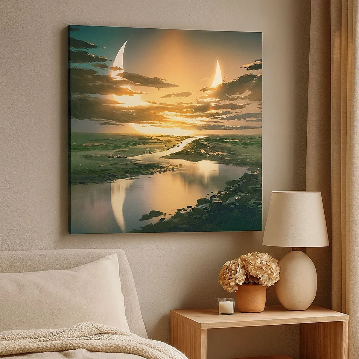 Obraz na plátne - Niekde vo vzdialenej galaxii - 30x30 cm