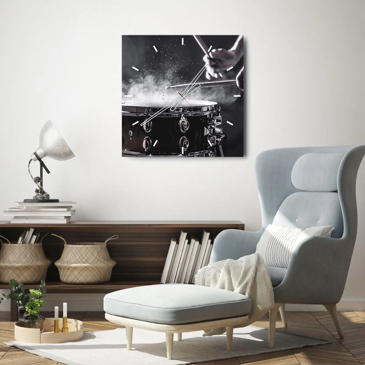 Nástenné hodiny - Pulz hudby - 30x30 cm