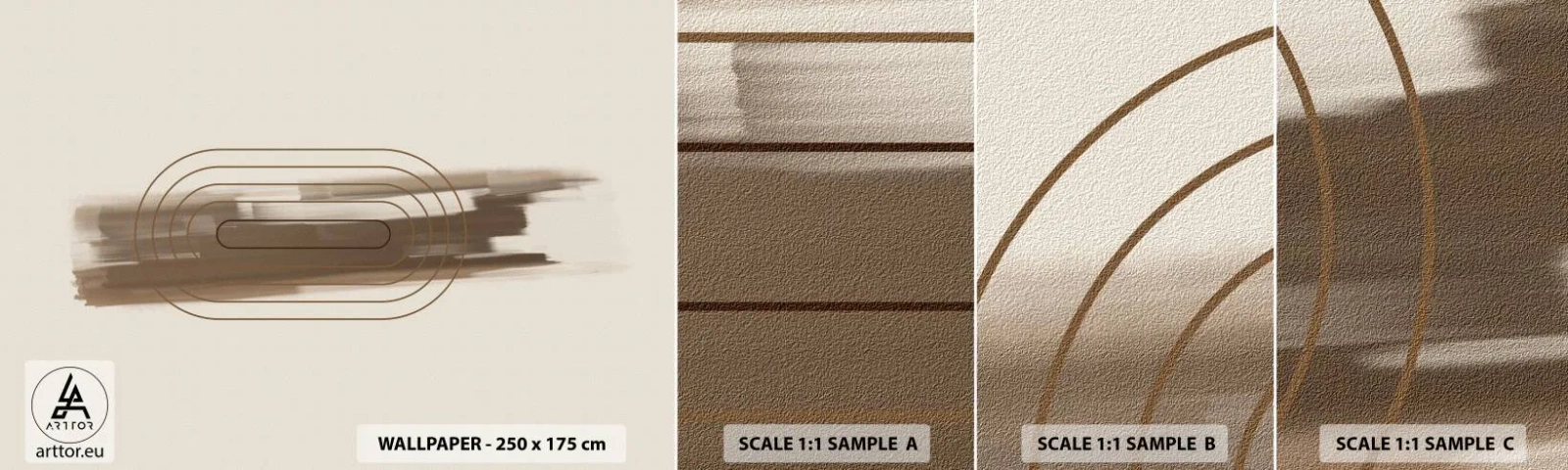 Vzorka Fototapeta Standard Eco - Závan šedej - Abstrakcia, Kus, Moderné umenie - 100x30 cm