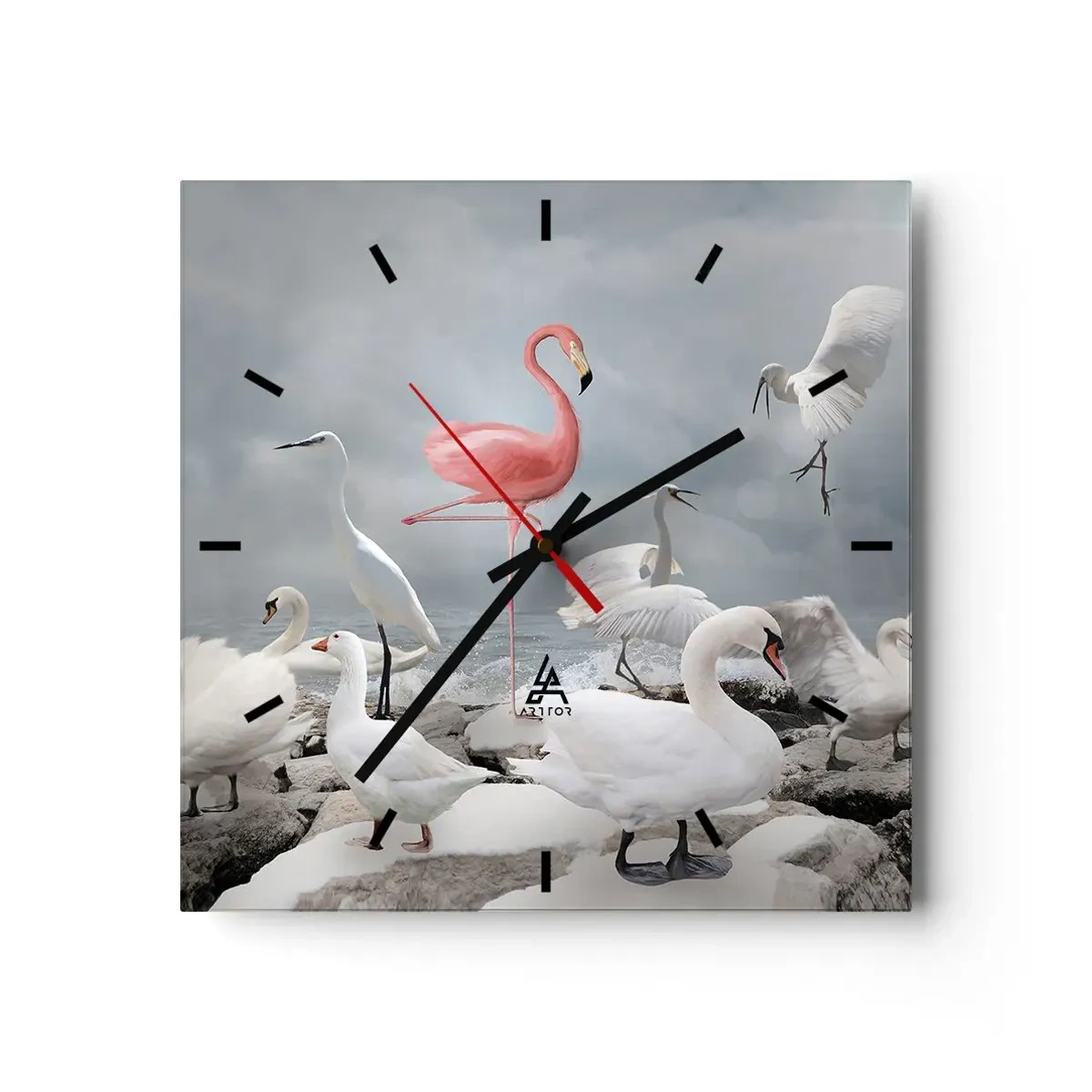 Nástenné hodiny - Kde som sa tu vzal? - 40x40 cm