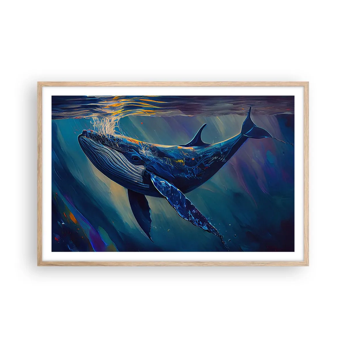 Plagát v ráme zo svetlého duba - Vitaj v mojom svete - 91x61 cm