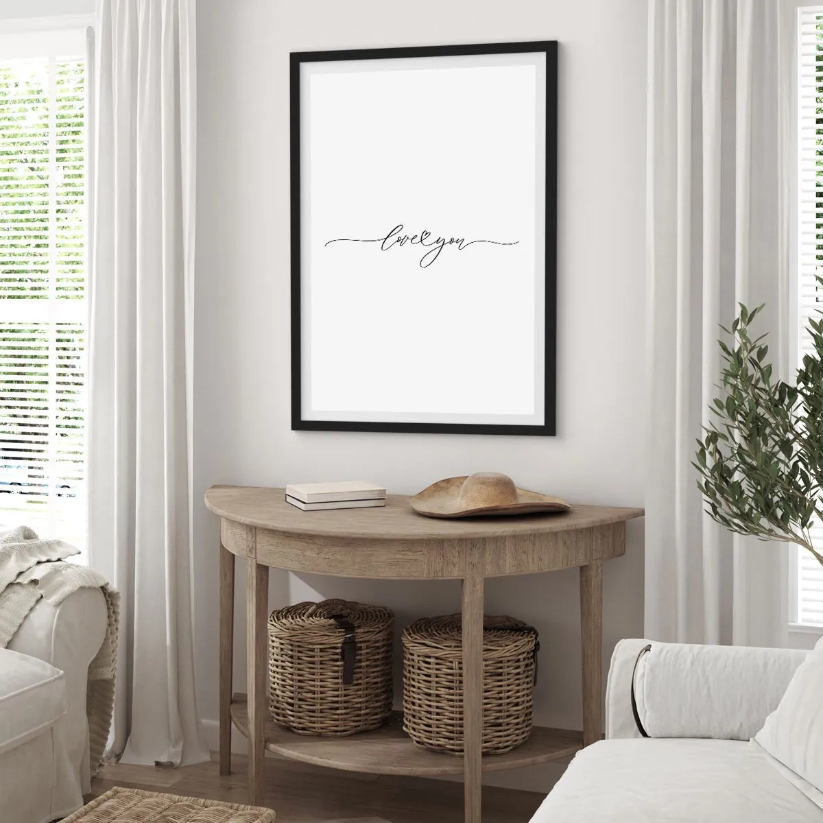 Plagát v čiernom ráme - Čierne na bielom - 40x50 cm