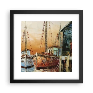 Plagát v čiernom ráme - Pokojný návrat - 30x30 cm