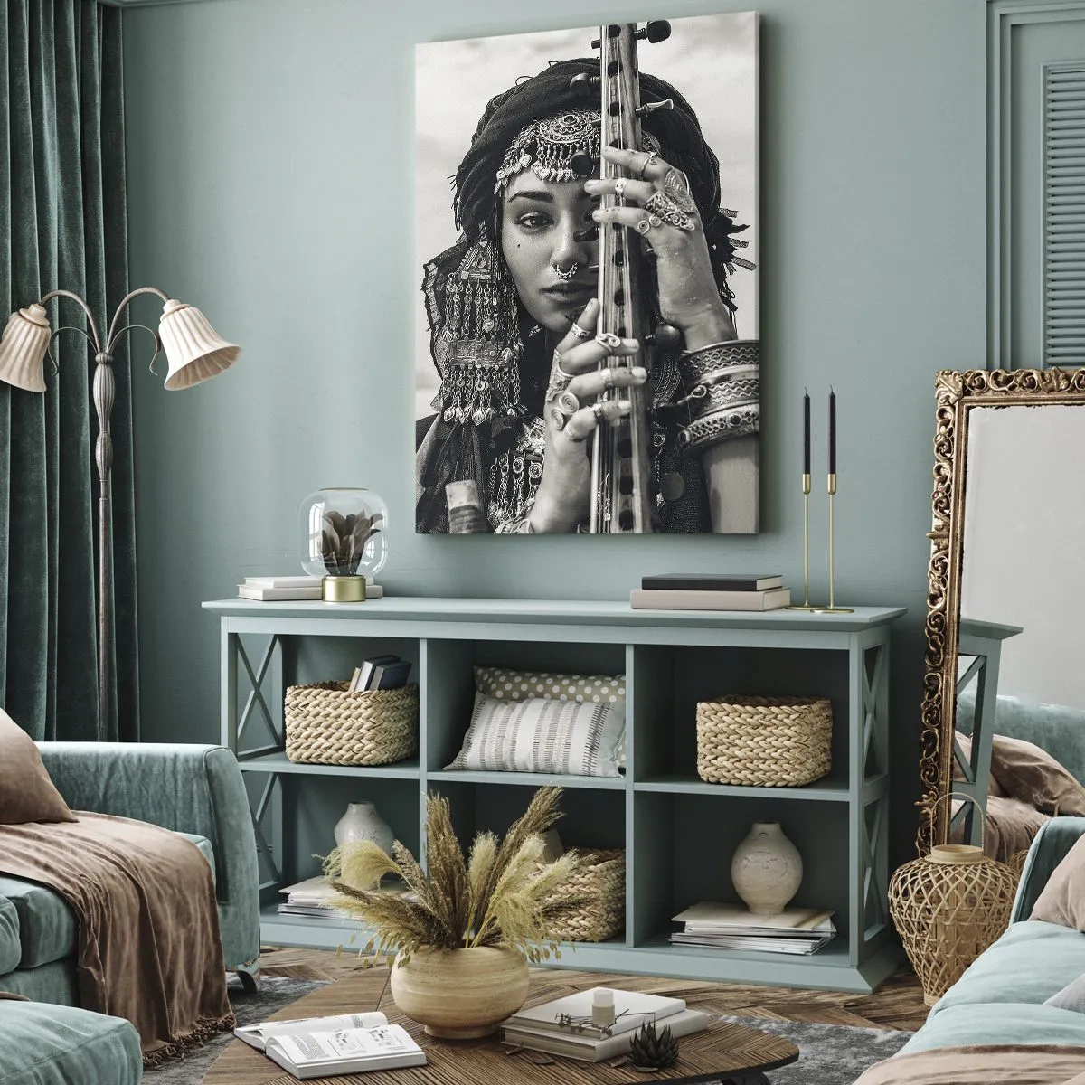 Obraz na plátne - Samotná hudba orientu - 50x70 cm