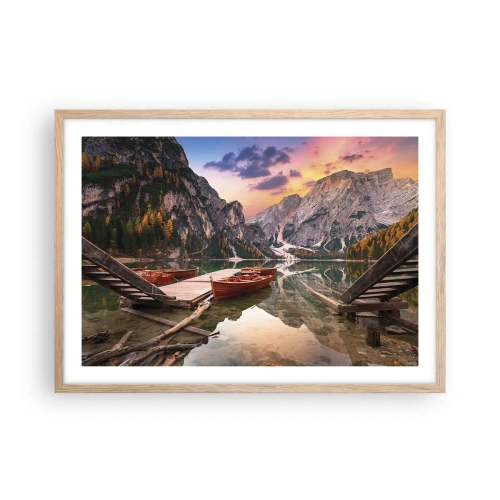 Plagát v ráme zo svetlého duba - Sľub dňa - 70x50 cm