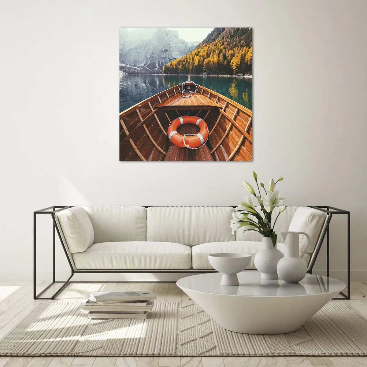 Obraz na skle - Horská túra - 70x70 cm