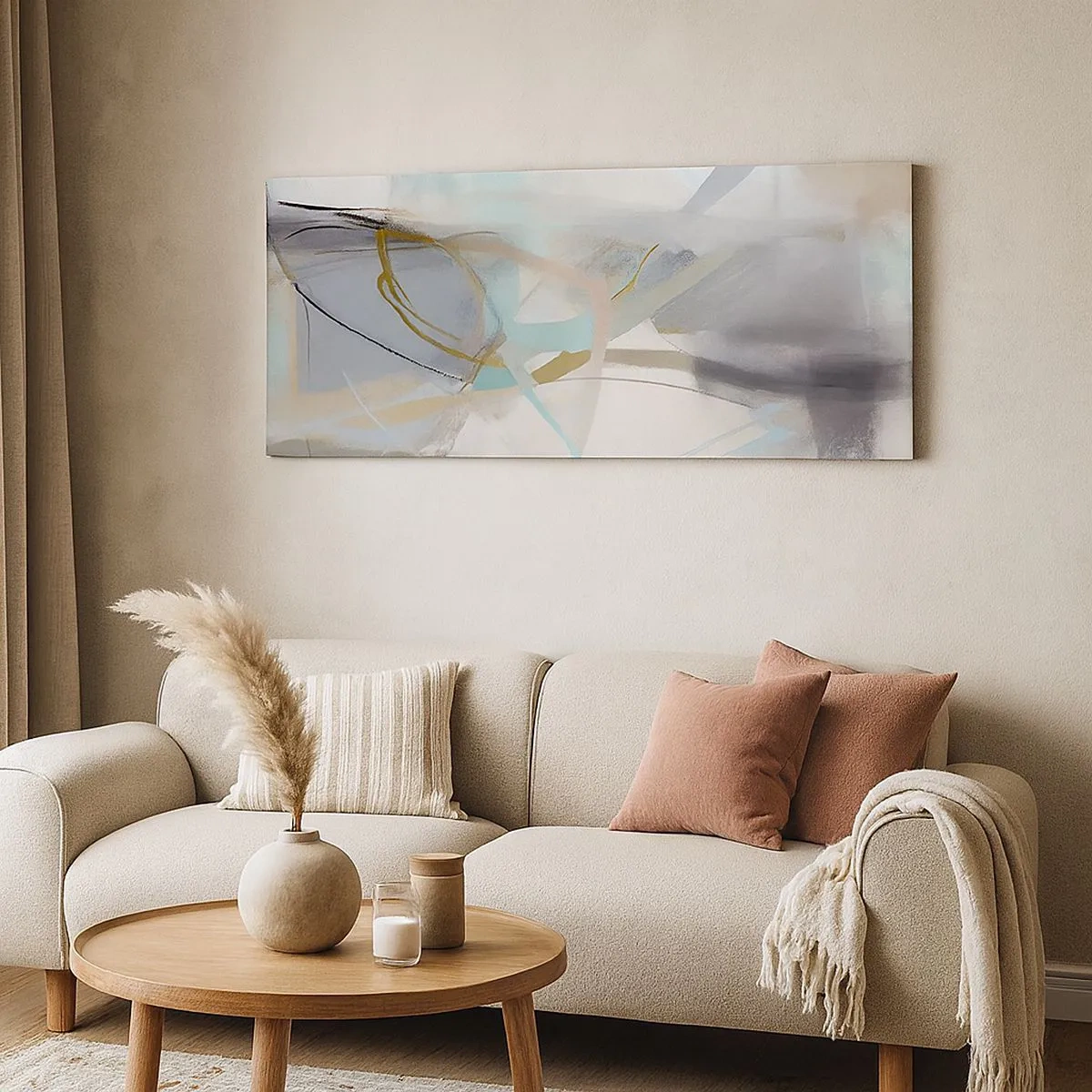 Obraz na plátne - Hmlistá abstrakcia - 100x40 cm